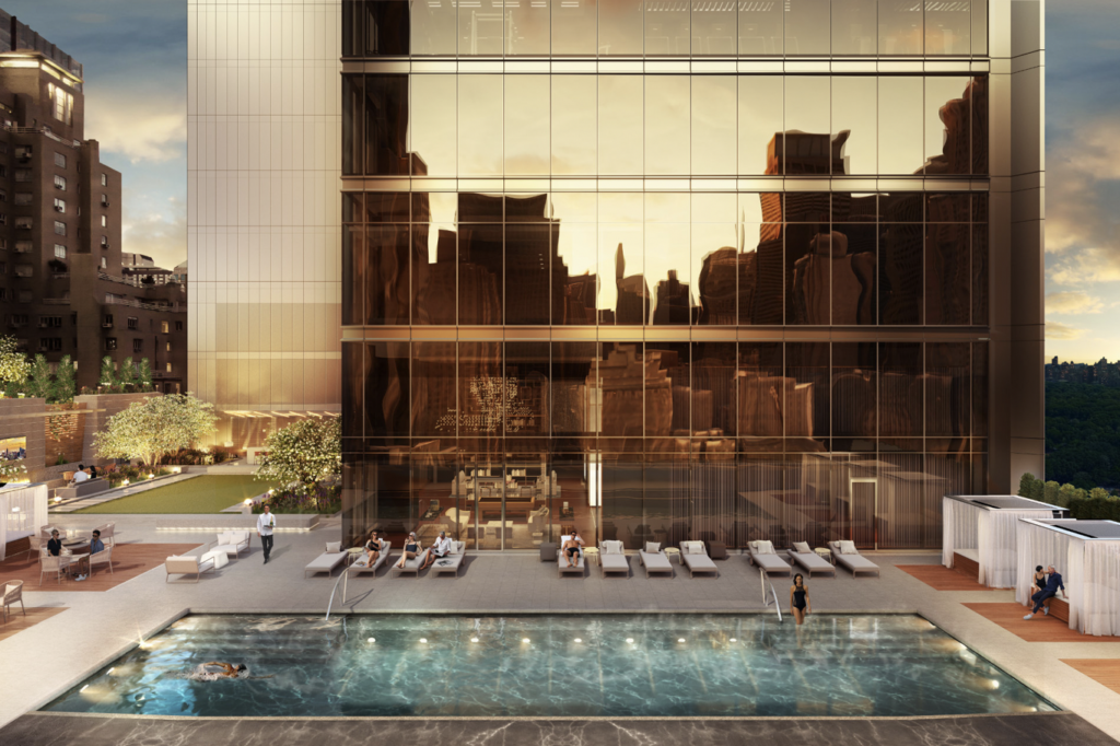 Central Park Tower 14th Floor Pool Deck with Cabanas