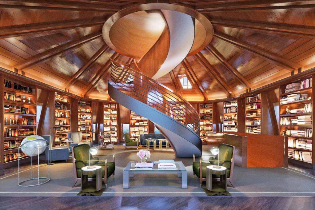 Woolworth Penthouse, Library Designed Thierry W. Despont