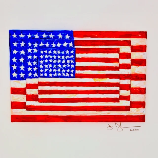 Jasper Johns - Three Flags - Craig Starr Gallery…

#samsunshine
#cinema 
#fashion 
#music 
#art 

Jasper Johns - Three Flags, 2000 - Acrylic and graphite pencil on four sheets of plastic 11 x 7 1/2 inches - Collection of Jasper Johns, Sharon, CT
© Photo by Sam Sunshine 2026
-